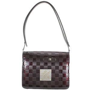 LOUIS VUITTON Damier Vernis Cabaret Shoulder Bag Carmine